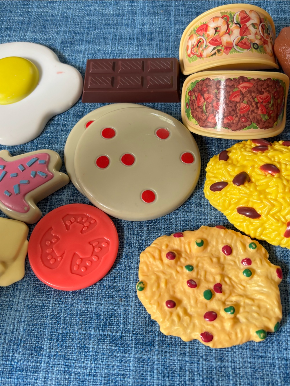 Dora Talking Kitchen food cookies Pancakes butter tomato Egg + Rice beans Tacos